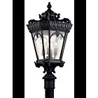 Lampe sur poteau extérieur Kichler Tournai 9565BKT 4-lumières 100W noir texturé