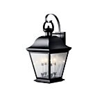 Lanterne murale extérieur Kichler Mount Vernon 9704BK 4-lumières 60W noir
