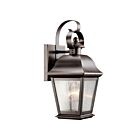 Lanterne murale extérieur Kichler Mount Vernon 9707OZ 1-lumière 100W vieux bronze