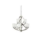 Lustre à 2 étages Kichler Layla 34692 9-lumières 60W nickel brossé