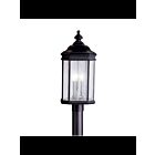 Lampe sur poteau extérieur Kichler Kirkwood 9918BK 3-lumières 60W noir