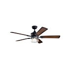 Ventilateur de plafond Kichler Lyndon 310240DBK noir en détresse
