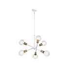 Lustre à 1 étage Kichler Armstrong 43095WH 6-lumières 100W blanc