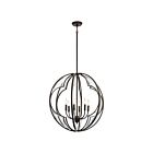 Lustre à 1 étage Kichler Montavello 43097OZ 6-lumières 60W vieux bronze