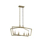 Lustre linéaire Kichler Abbotswell 43494NBR 8-lumières 60W laiton naturel