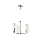 Lustre à 1 étage Kichler Crosby 43997NI 3-lumières 60W nickel brossé