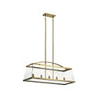 Lustre linéaire Kichler Darton 52123BNB 5-lumières 75W laiton naturel brossé