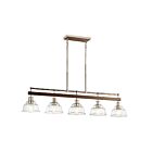 Lustre linéaire Kichler Eastmont 52404PN 5-lumières 75W nickel poli