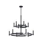 Lustre rond Kichler Tolani 52428BK 12-lumières 60W noir