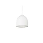 Kuzco Lighting 49108-WH-SV Helena 1-Lumière 60W Blanc et argent Suspendu