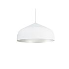 Kuzco Lighting 49117-WH-SV Helena 1-Lumière 60W Blanc et argent Suspendu