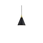Kuzco Lighting 492710-BK-GD Dorothy 1-Lumière 60W Noir et or Suspendu