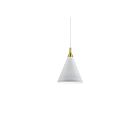 Kuzco Lighting 492710-WH-GD Dorothy 1-Lumière 60W Blanc et or Suspendu