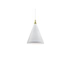 Kuzco Lighting 492716-WH-GD Dorothy 1-Lumière 60W Blanc et or Suspendu