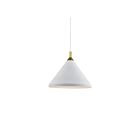 Kuzco Lighting 492814-WH-GD Dorothy 1-Lumière 60W Blanc et or Suspendu