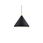 Kuzco Lighting 492824-BK-GD Dorothy 1-Lumière 60W Noir et or Suspendu