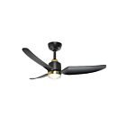 Kuzco Lighting CF72942-BG-MB-5CCT Hugo 50W 42" Or Brossé et Matte Noir LED Ventilateur CCT Sélectionnable