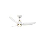 Kuzco Lighting CF72942-BG-WH-5CCT Hugo 50W 42" Or Brossé et Blanc LED Ventilateur CCT Sélectionnable