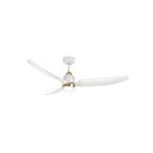 Kuzco Lighting CF72952-BG-WH-5CCT Hugo 53W 52" Or Brossé et Blanc LED Ventilateur CCT Sélectionnable