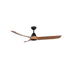Kuzco Lighting CF77860-MB-NW Baylor 32W 60" Matte Noir et Bois Naturel Ventilateur