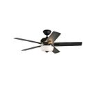 Kuzco Lighting CF78752-MB-LKW Erikson 83W 52" Matte Noir LED Ventilateur 3000K