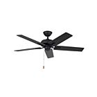 Kuzco Lighting CF78752-MB-NLP Erikson 65W 52" Matte Noir Ventilateur