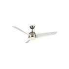 Kuzco Lighting CF91954-BN-WH Thalia 83W 54" Nickel Brossé et Blanc Matte LED Ventilateur 3000K