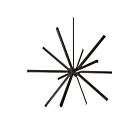 Kuzco Lighting CH14348-BK-UNV-010 Sirius 48W Noir LED Lustre