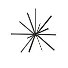 Kuzco Lighting CH14356-BK Sirius 67W Noir LED Lustre