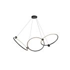 Kuzco Lighting CH17703-BK Isho 64W Noir LED Lustre