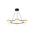 Kuzco Lighting CH302006MBBG Tagliato 60W Noir mat et or brossé LED Lustre