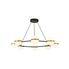 Kuzco Lighting CH302008MBBG-UNV Tagliato 82W Noir mat et or brossé LED Lustre
