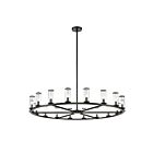 Kuzco Lighting CH309018UBCG Revolve 18-Luminaires 1080W Verre transparent et bronze urbain Lustre