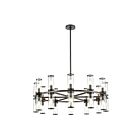 Kuzco Lighting CH309024UBCG Revolve 21-Luminaires 1440W Verre transparent et bronze urbain Lustre
