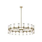 Kuzco Lighting CH309036NBCG Revolve 36-Luminaires 900W Verre transparent et laiton naturel Lustre