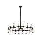 Kuzco Lighting CH309036UBCG Revolve 36-Luminaires 900W Verre transparent et bronze urbain Lustre