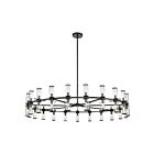 Kuzco Lighting CH309042UBCG Revolve 42-Luminaires 1050W Verre transparent et bronze urbain Lustre