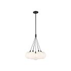 Kuzco Lighting CH3117-BK-OP Bolla 20W Noir et verre opale LED Lustre