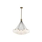 Kuzco Lighting CH3128-BG-OP Bolla 55W Or brossé et verre opale LED Lustre