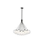 Kuzco Lighting CH3128-BK Bolla 55W Noir LED Lustre