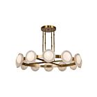 Kuzco Lighting CH320050VBAR-UNV Alonso 40W Laiton vieilli et albâtre LED Lustre