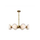 Kuzco Lighting CH320837VBAR-UNV Alonso 30W Laiton vieilli et albâtre LED Lustre
