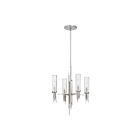 Kuzco Lighting CH335418PNCR Torres 4-Luminaires 160W Nickel poli et verre strié Lustre
