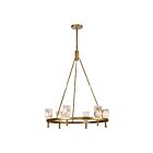 Kuzco Lighting CH338632VBAR Lucian 6-Luminaires 360W Laiton vieilli et albâtre Lustre