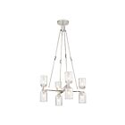 Kuzco Lighting CH338822PNCC Lucian 8-Luminaires 480W Cristal transparent et nickel poli Lustre