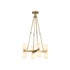 Kuzco Lighting CH338822VBAR Lucian 8-Luminaires 480W Laiton vieilli et albâtre Lustre
