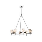 Kuzco Lighting CH338836PNAR Lucian 8-Luminaires 480W Nickel poli et albâtre Lustre