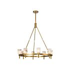 Kuzco Lighting CH338836VBAR Lucian 8-Luminaires 480W Laiton vieilli et albâtre Lustre