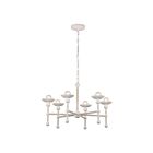 Kuzco Lighting CH343625MWCN Nadine 6-Luminaires 360W Blanc mat et coton Lustre