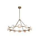 Kuzco Lighting CH346046VBAR-UNV Dahlia 40W Laiton vieilli et albâtre LED Lustre